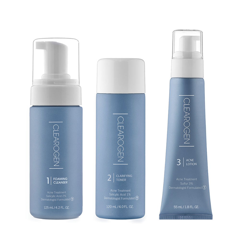 60-Day Sensitive Skin Acne Clearing 3 Step Treatment with Salicylic Acid